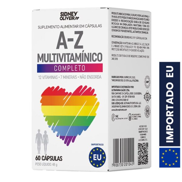 A-Z Multivitamínico 60 Cápsulas União Europeia  - Brinde Grátis