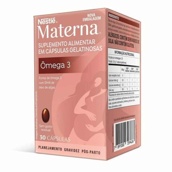 Suplemento Alimentar Materna Ômega 3 Dha 30 Cápsulas