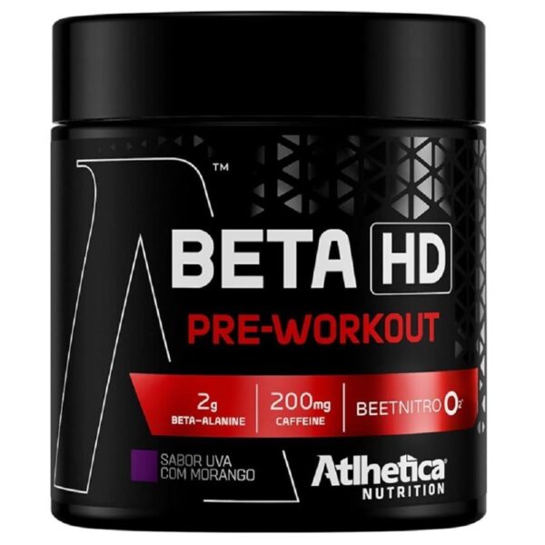 Beta Hd Pré-Workout Sabor Uva Com Morango Atlhetica 240g