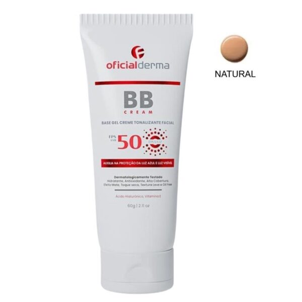 Base Gel Creme Tonalizante Facial Bb Cream Cor Natural Fps 50 60g