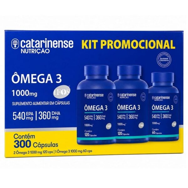 Kit Ômega 3 1000mg 240 Cápsulas Grátis 60 Cápsulas - Catarinense